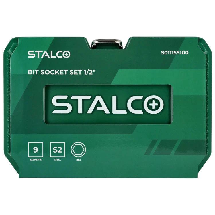 Klucze trzpieniowe sześciokątne na nasadce 100 mm STALCO (zestaw 9 elementów)