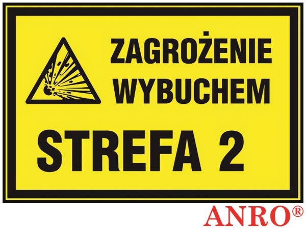 Znak uzupełniający - gaz „Zagrożenie wybuchem strefa 2”