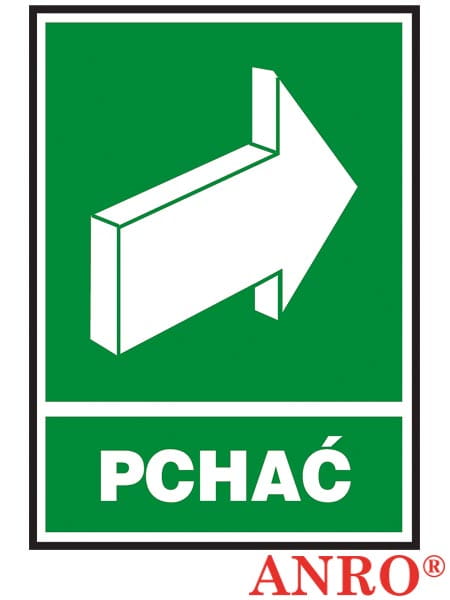 Znak ewakuacyjny „Pchać”
