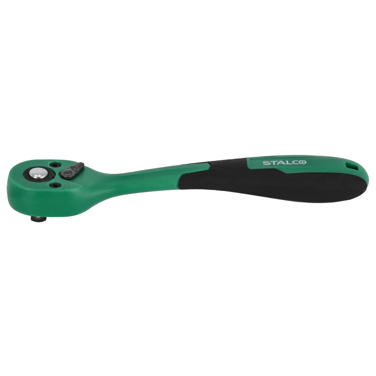 Grzechotka odgięta z powłoką kompozytową 1/4” 72 zęby 150 mm STALCO