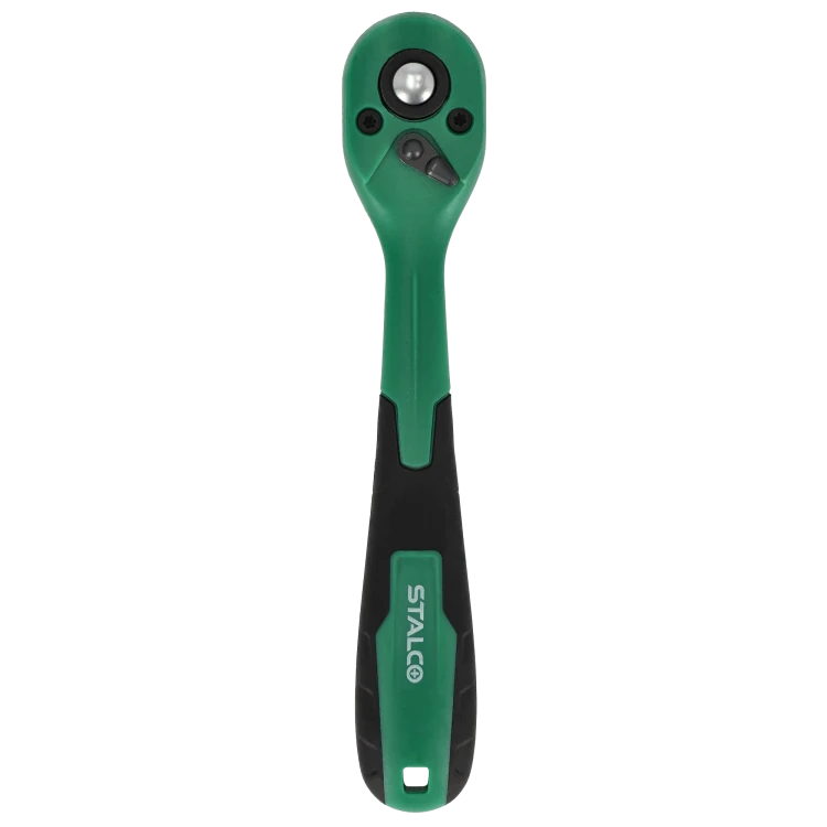 Grzechotka odgięta z powłoką kompozytową 1/4” 72 zęby 150 mm STALCO